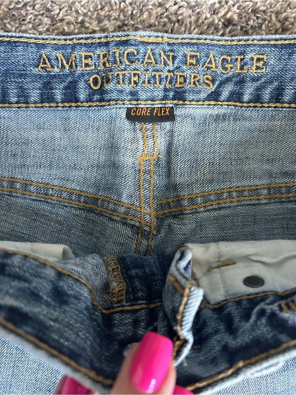 American Eagle Men’s Core Flex Relaxed Straight Leg Jeans 29x30 - Picture 2 of 6